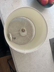 Lampshade white with bulb