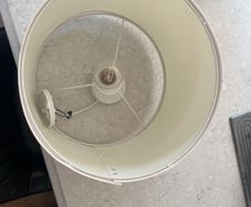 Lampshade white with bulb