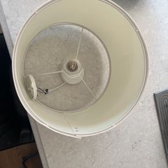 Lampshade white with bulb
