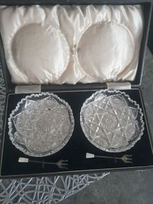 solid silver and crystal set