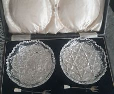 solid silver and crystal set