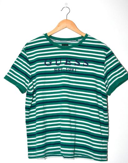 Guess Green and White Vintage T-Shirt XL
