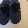 Ladies Black Fur Lined Slippers.    S.M - 5-6.  New - No Tag. Image 2