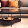 Black round coffee table Image 2