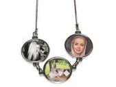 Pesonalised 3x Round Necklace with your photos
