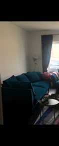 Teal 4 seater sofa