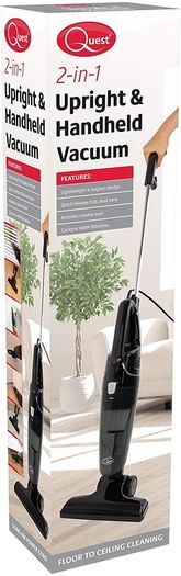 Quest Black Two In One Vacuum Cleaners Bagless Model BNR 44839 600 Watt Mains Upright Or Hand Held 600 Watts 0.08 L Dust Temporary Sold Thanks