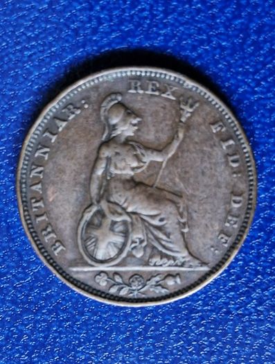 1826 Farthing George IV British coin