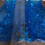 Vintage Turquoise Pressed Glass Twin Serving Dish Image 5