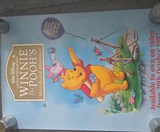 Winnie the Pooh Vintage Poster 1997  Disney Classics Promotional Video Release 24inch x 33inch