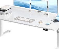 Brand New Unused Height-Adjustable Standing Desk 180 x 80 cm, Electric Desk, Standing Table, Office Table, Standing Desk, Office Table, White