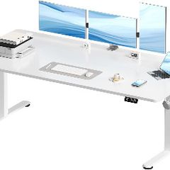 Brand New Unused Height-Adjustable Standing Desk 180 x 80 cm, Electric Desk, Standing Table, Office Table, Standing Desk, Office Table, White