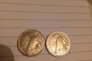 2 x Barbados 1973 25 cents