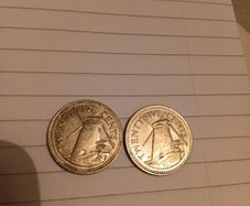 2 x Barbados 1973 25 cents