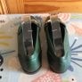 Zara Green Leather flat moccassin horsebit ladies shoes size 6 Eu 39 Image 3