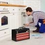 3 Drawer Tool Chest, Lockable Metal Tool Box, Portable Toolbox with Ball Bearing Runners, 510mm x 220mm x 320mm Image 2