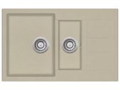 Granite Kitchen Sink Double Basins Beige