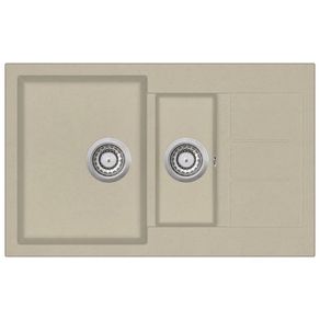 Granite Kitchen Sink Double Basins Beige