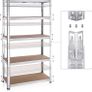 Heavy-duty shelves, set of 2, cellar shelves, storage shelves, 180 x 90 x 40 cm, plug-in shelves, each with a load capacity of up to 875 kg and 5 adjustable shelves, reinforced steel frame, silver Image 5