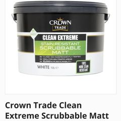Crown Trade Paint Extreme Scrubbable Matt