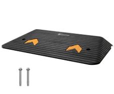 Upgraded Rubber Threshold Ramp, 3" Rise Door Ramp with 1 Channel, Natural Rubber Car Ramp