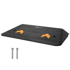 Upgraded Rubber Threshold Ramp, 3" Rise Door Ramp with 1 Channel, Natural Rubber Car Ramp