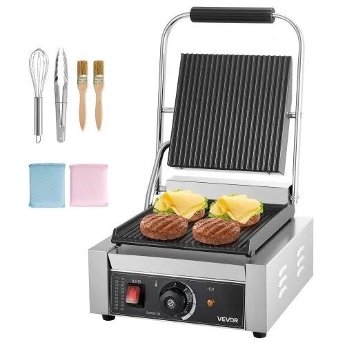 Panini Grill, Electric Sandwich Panini Maker, Stainless Steel Sandwichs