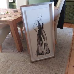 Wall art in a deep frame