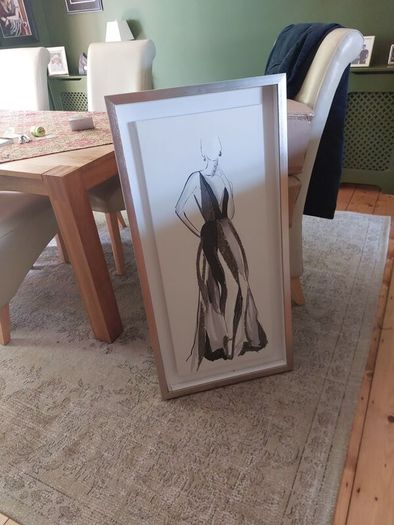 Wall art in a deep frame