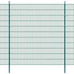 2D Garden Fence Panels & Posts 2008x2230 mm 12 m Green