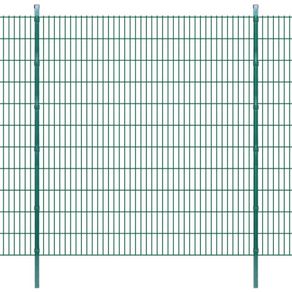 2D Garden Fence Panels & Posts 2008x2230 mm 12 m Green