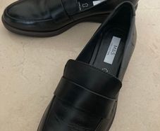 Marks & Spencer's Black Leather Loafers Size 3.5
