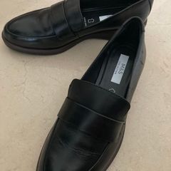 Marks & Spencer's Black Leather Loafers Size 3.5