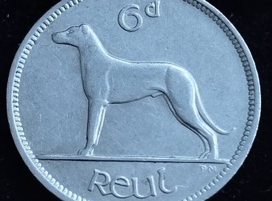 Ireland - 1940 - 6 Pence - Wolfhound - KM.13 - [2716]