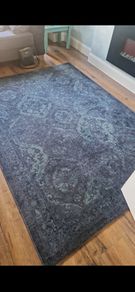 Large blue patterned rug