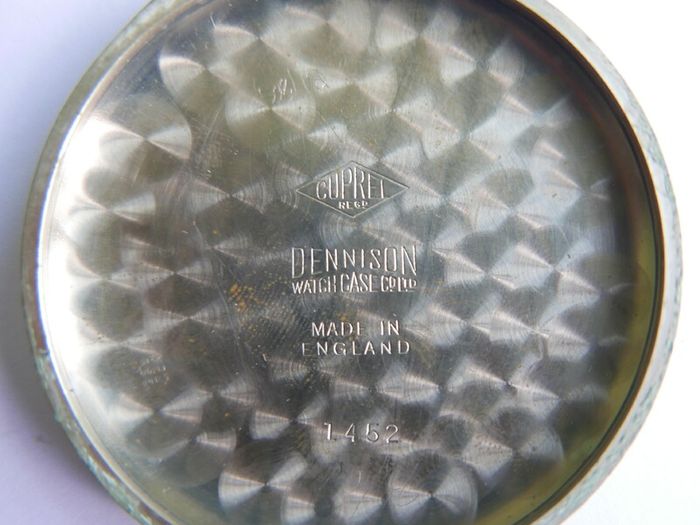 Military Pocket Watch Stopwatch Timer Antique CUPREL Dennison Watch Case (works well)