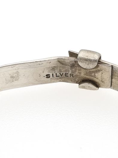925 Vintage Sterling Silver Engraved Bangle