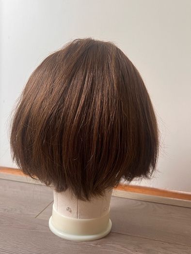 Human hair wig brown