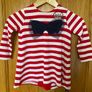 Girl's Red Stripe Bow Top | Size 5 years | Dunnes Stores Image 3