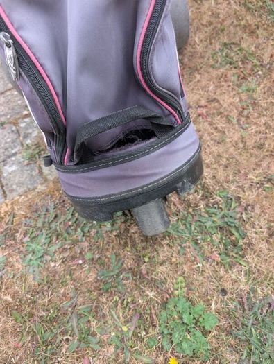 ladies Golf clubs and trolley