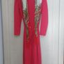 Zara apple red belted dress with free shawl Image 6