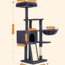 Cat scratching post 135 cm with sunbathing recess Image 3