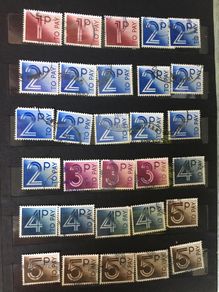 Collection: Great Britain Small Stamp stockbook full of postage due labels both mint (some mounted some mint never hinged) and used. Catalogue certainly in the hundreds
