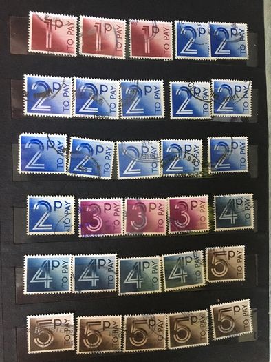 Collection: Great Britain Small Stamp stockbook full of postage due labels both mint (some mounted some mint never hinged) and used. Catalogue certainly in the hundreds