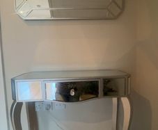 Mirrored console table and matching mirror