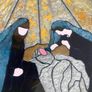 Double Framed Glass Painting Image 2