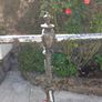 Antique Cast Iron upcycled Plant Hanger/Bird Feeder Image 4