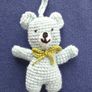 Handmade Crochet Teddy Bear Keychain Keyring Charm Image 4