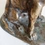 Gaston D'Illier (1876 - 1932) Dog sculpture- Bronze (Signed) Image 8