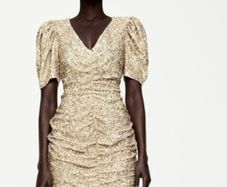 Zara Gold Sequin Dress